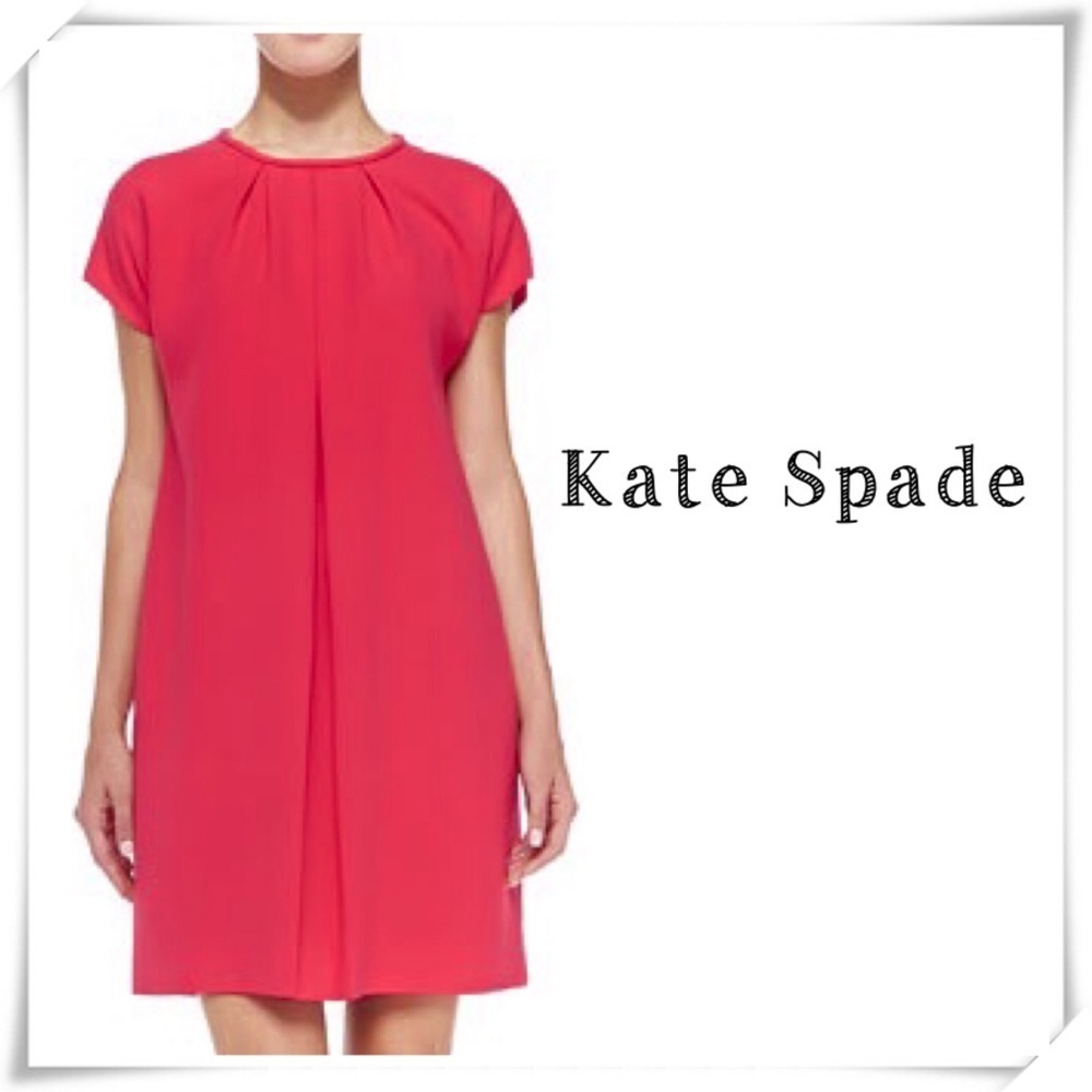 Kate Spade Shaft Smock Dress in Coral Pink